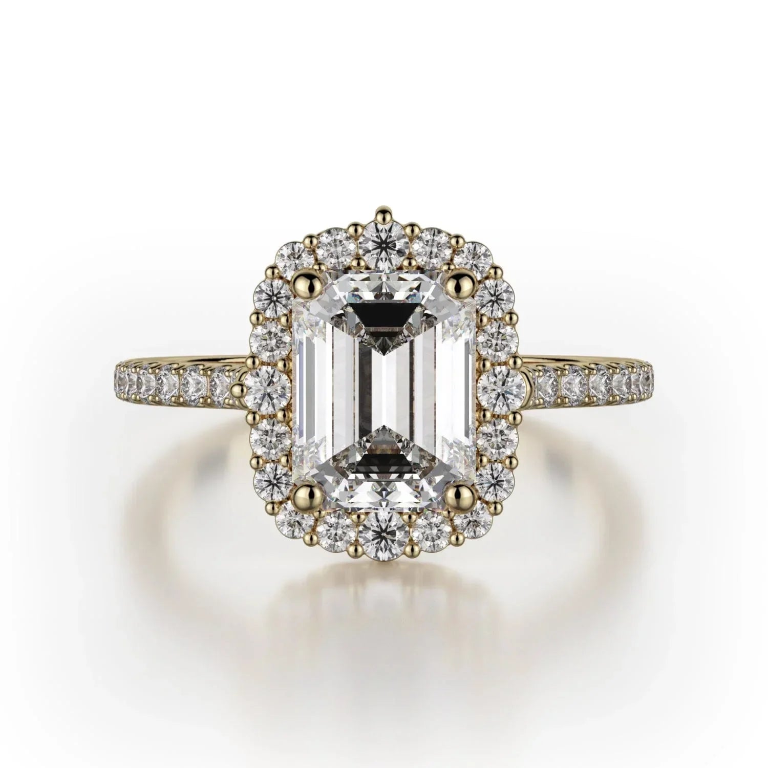 MICHAEL M Engagement Rings 18K Yellow Gold Defined R739-2EM R739-2EM-YG