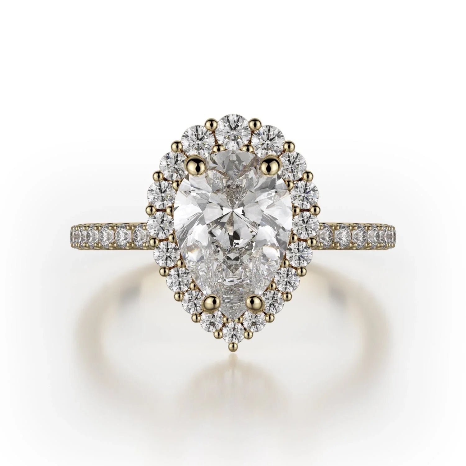 MICHAEL M Engagement Rings 18K Yellow Gold Defined R739-2PR R739-2PR-YG