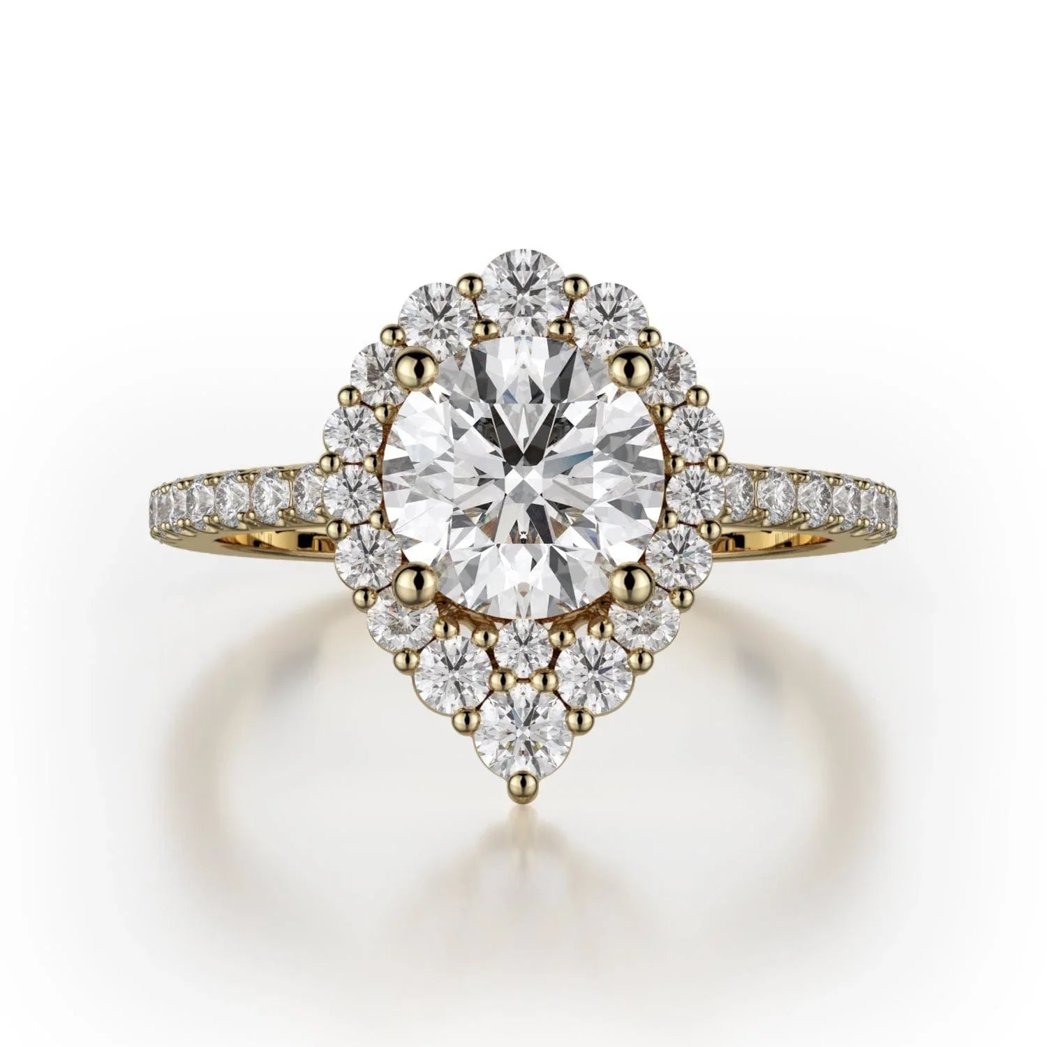 MICHAEL M Engagement Rings 18K Yellow Gold Defined R785-2 R785-2YG
