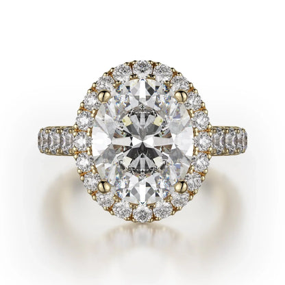 MICHAEL M Engagement Rings 18K Yellow Gold Europa R320L-3-OV R320L-3-OV-YG