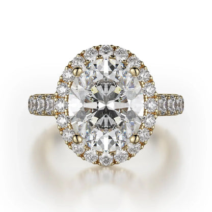 MICHAEL M Engagement Rings 18K Yellow Gold Europa R320L-3-OV R320L-3-OV-YG
