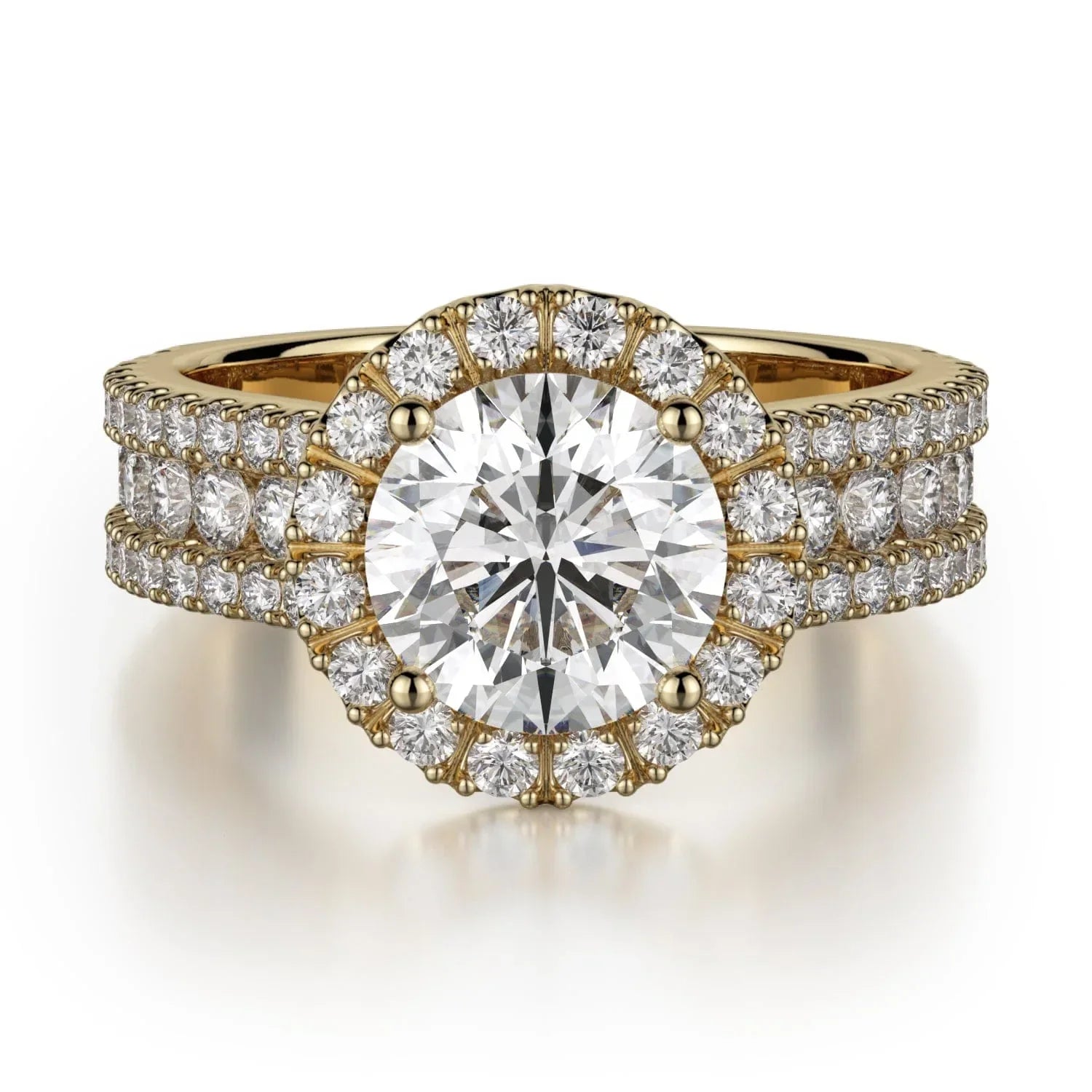 MICHAEL M Engagement Rings 18K Yellow Gold Europa R551-1.5 R551-1.5YG