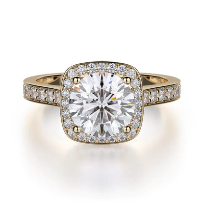 Michael M Pave Round Engagement Ring