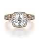 Michael M Pave Round Engagement Ring