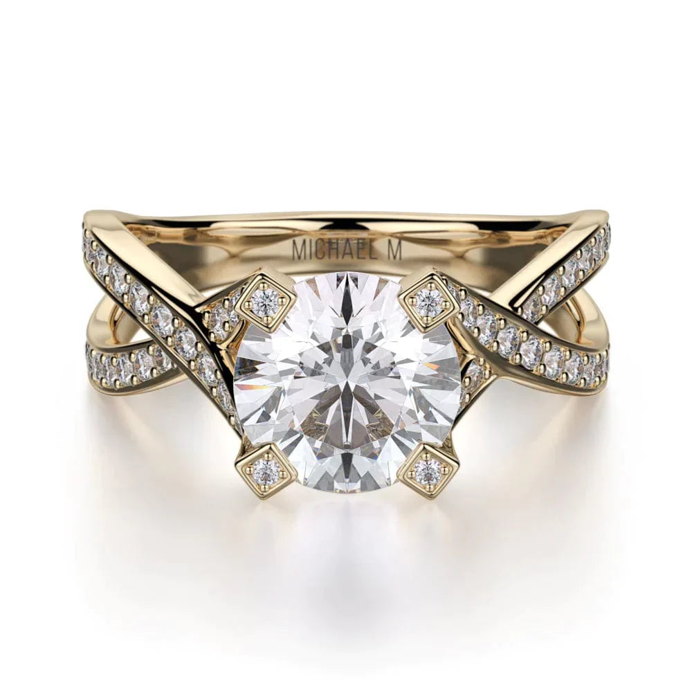 MICHAEL M Engagement Rings 18K Yellow Gold Love R411-1 R411-1YG
