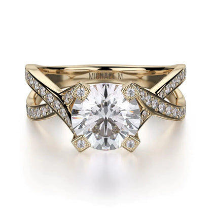 MICHAEL M Engagement Rings 18K Yellow Gold Love R411-1 R411-1YG