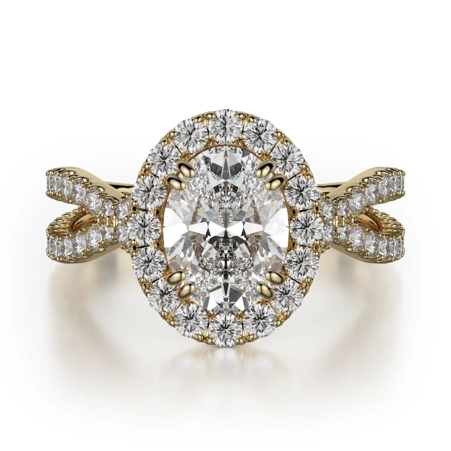 MICHAEL M Engagement Rings 18K Yellow Gold Love R454-2 R454-2YG