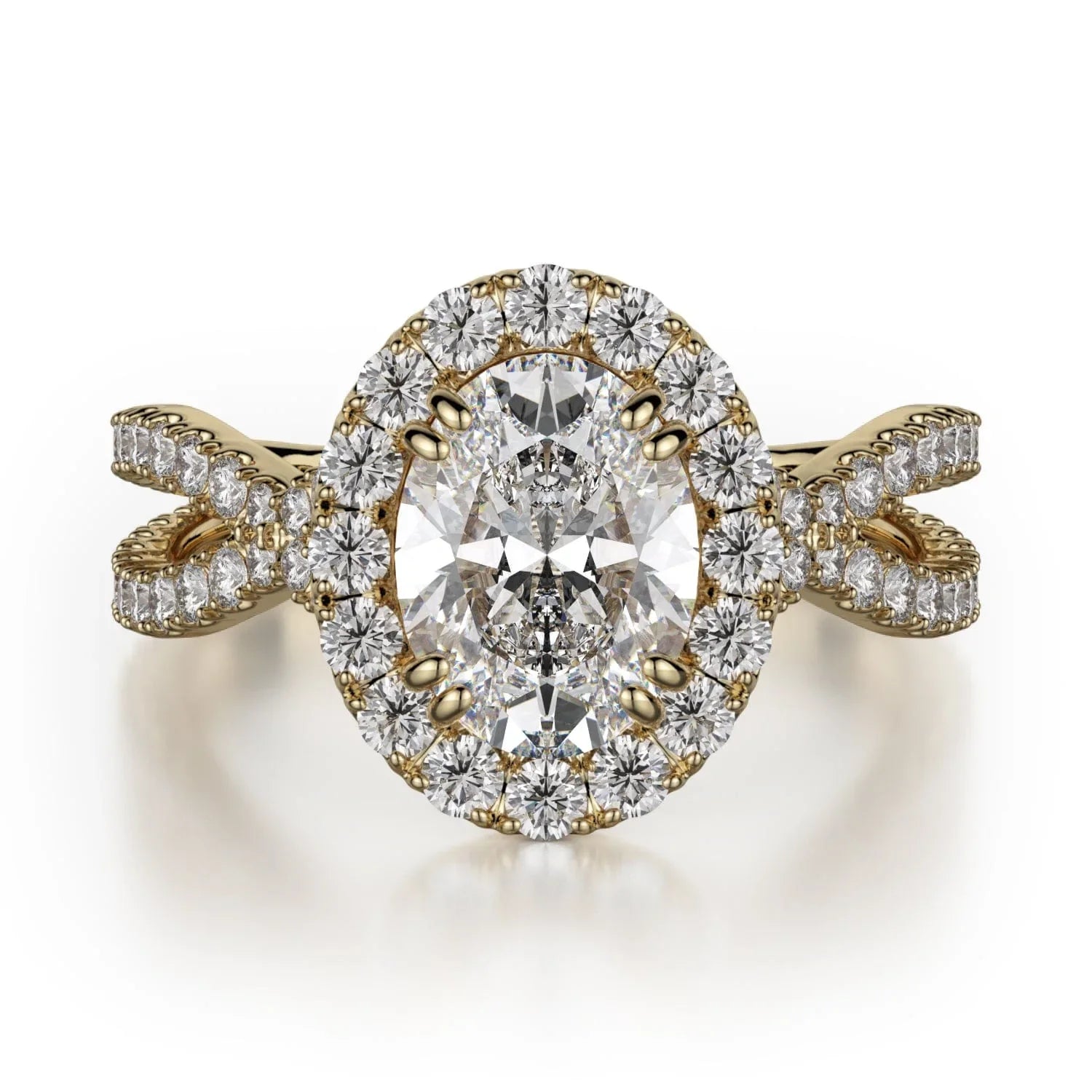 MICHAEL M Engagement Rings 18K Yellow Gold Love R454-2 R454-2YG