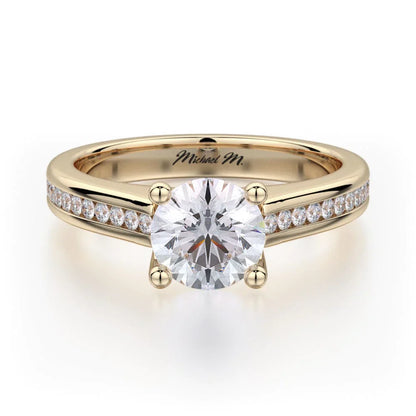 Michael M Center Stone Prong Round Engagement Ring