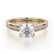 Michael M Center Stone Prong Round Engagement Ring