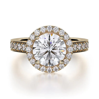 Michael M Pave Round Engagement Ring