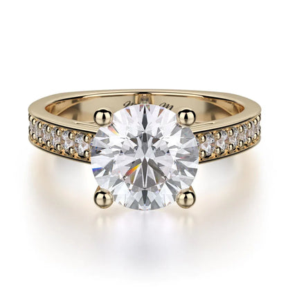 Michael M Bezel Round Engagement Ring