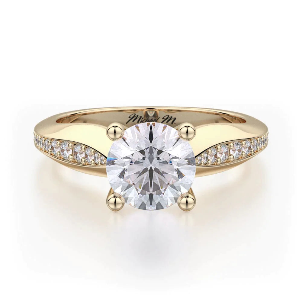 MICHAEL M Engagement Rings 18K Yellow Gold Love R686-1 R686-1YG