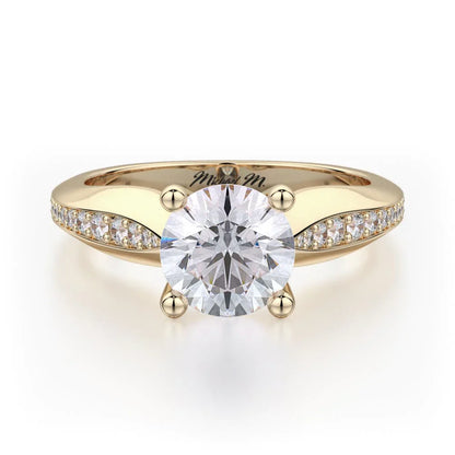 Michael M Pave Round Engagement Ring