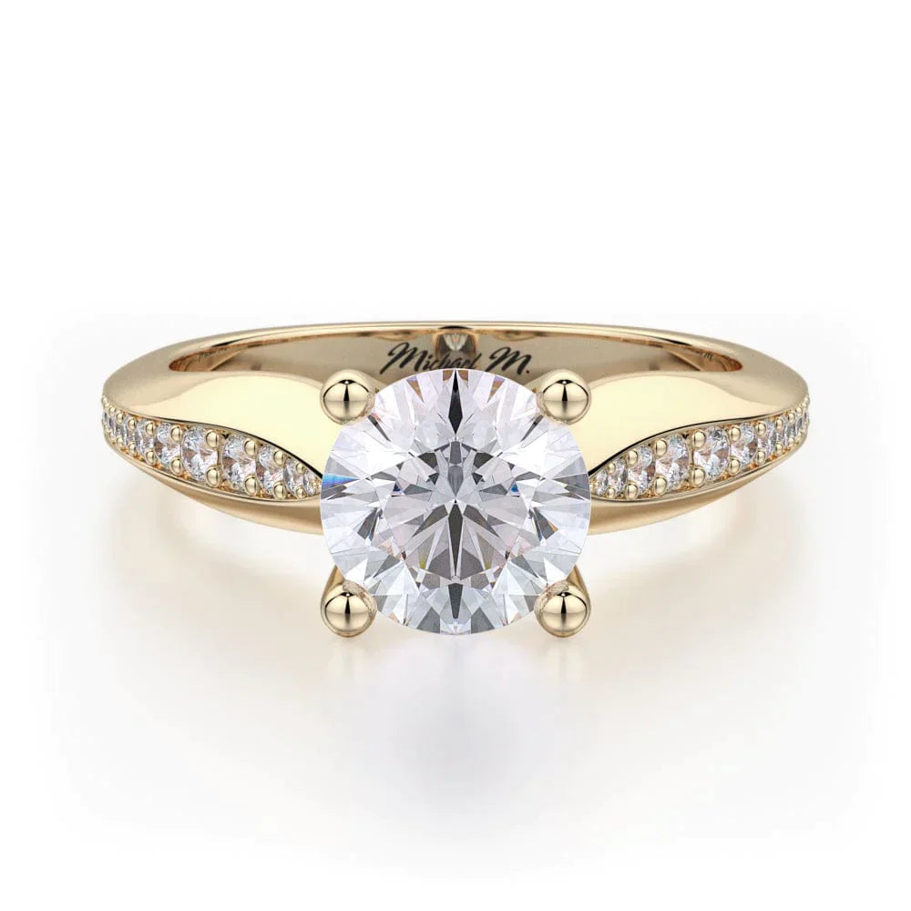 MICHAEL M Engagement Rings 18K Yellow Gold Love R686-1 R686-1YG