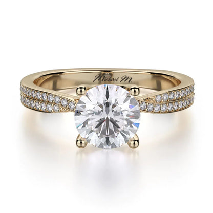 Michael M Center Stone Prong Round Engagement Ring