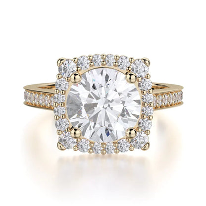 Michael M Prong Round Engagement Ring