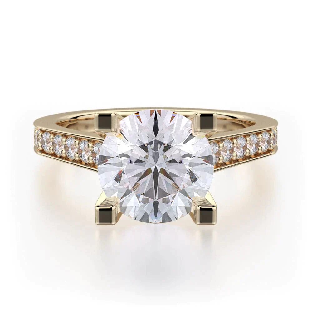 MICHAEL M Engagement Rings 18K Yellow Gold Love R697-2 R697-2YG