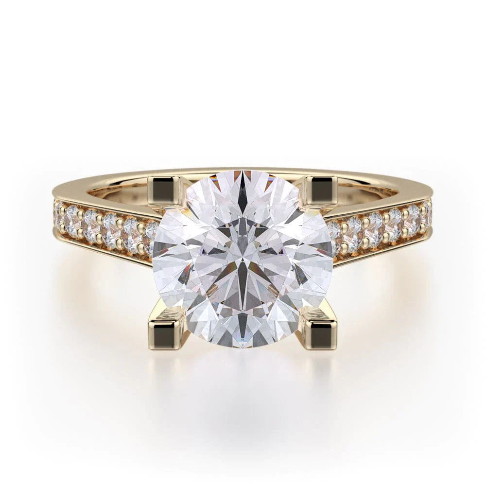 MICHAEL M Engagement Rings 18K Yellow Gold Love R697-2 R697-2YG