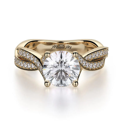 Michael M Pave Round Engagement Ring