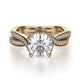 Michael M Pave Round Engagement Ring