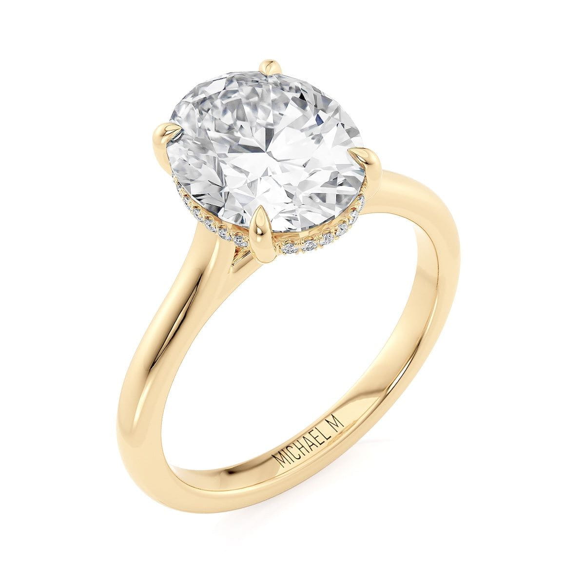 MICHAEL M Engagement Rings 18K Yellow Gold Montage R826-3-OV