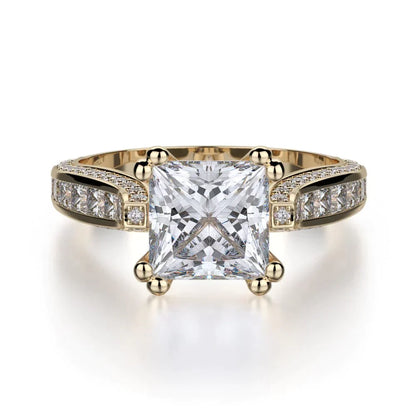 MICHAEL M Engagement Rings 18K Yellow Gold Princess R431-2 R431-2YG