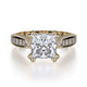 MICHAEL M Engagement Rings 18K Yellow Gold Princess R431-2 R431-2YG
