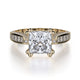 MICHAEL M Engagement Rings 18K Yellow Gold Princess R431-2 R431-2YG