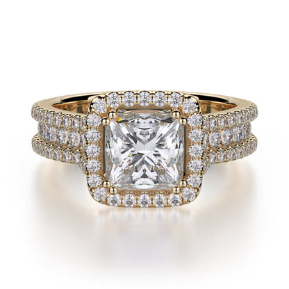 MICHAEL M Engagement Rings 18K Yellow Gold Princess R466-2 R466-2YG