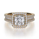 MICHAEL M Engagement Rings 18K Yellow Gold Princess R466-2 R466-2YG