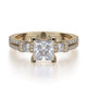 MICHAEL M Engagement Rings 18K Yellow Gold Princess R476-1 R476-1YG