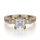 MICHAEL M Engagement Rings 18K Yellow Gold Princess R476-1 R476-1YG