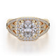 MICHAEL M Engagement Rings 18K Yellow Gold Princess R657-2 R657-2YG