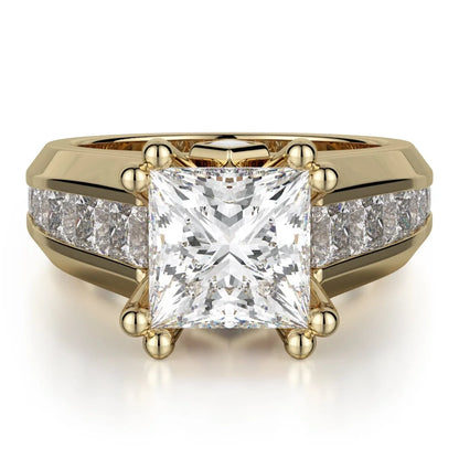 MICHAEL M Engagement Rings 18K Yellow Gold Princess R763-2 R763-2YG