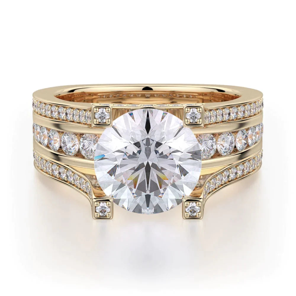 MICHAEL M Engagement Rings 18K Yellow Gold Stella R410-2 R410-2YG