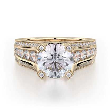 MICHAEL M Engagement Rings 18K Yellow Gold Stella R416-2 R416-2YG