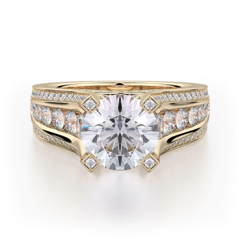 MICHAEL M Engagement Rings 18K Yellow Gold Stella R416-2 R416-2YG