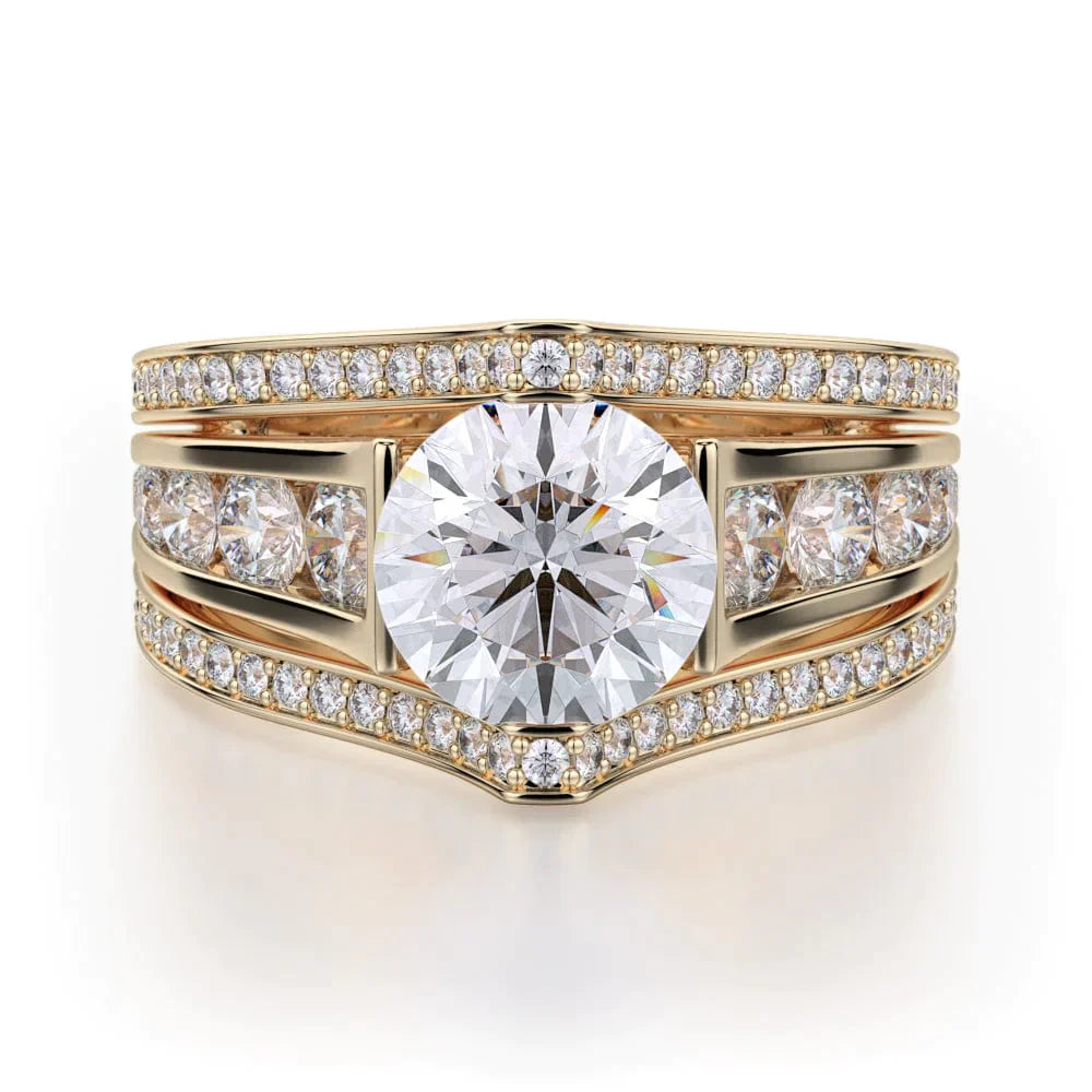 MICHAEL M Engagement Rings 18K Yellow Gold Stella R417-2 R417-2YG