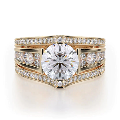 MICHAEL M Engagement Rings 18K Yellow Gold Stella R417-2 R417-2YG