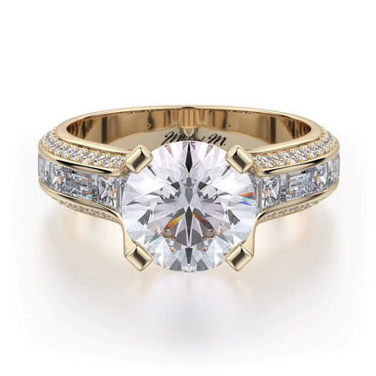 MICHAEL M Engagement Rings 18K Yellow Gold Stella R690-2 R690-2YG