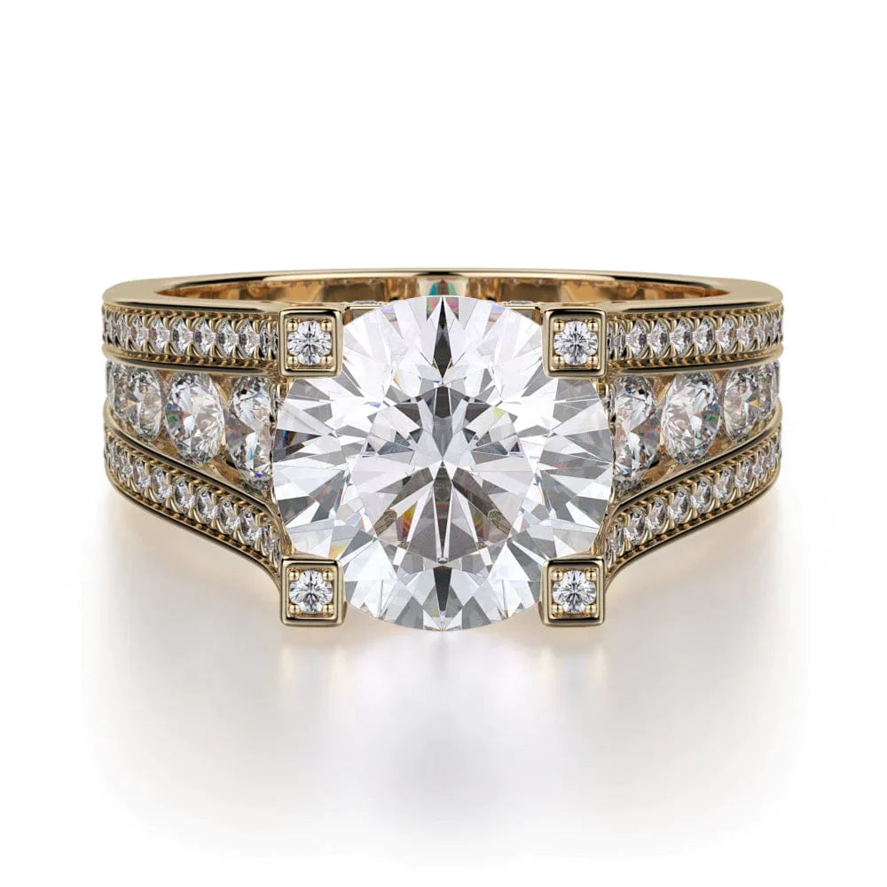 MICHAEL M Engagement Rings 18K Yellow Gold Strada R325-2 R325-2YG