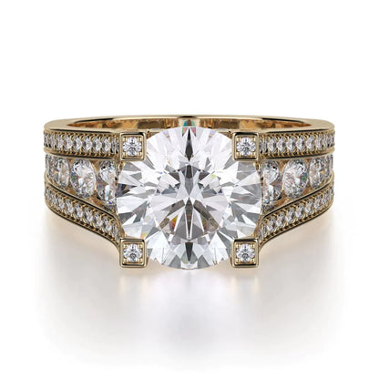 MICHAEL M Engagement Rings 18K Yellow Gold Strada R325-2 R325-2YG