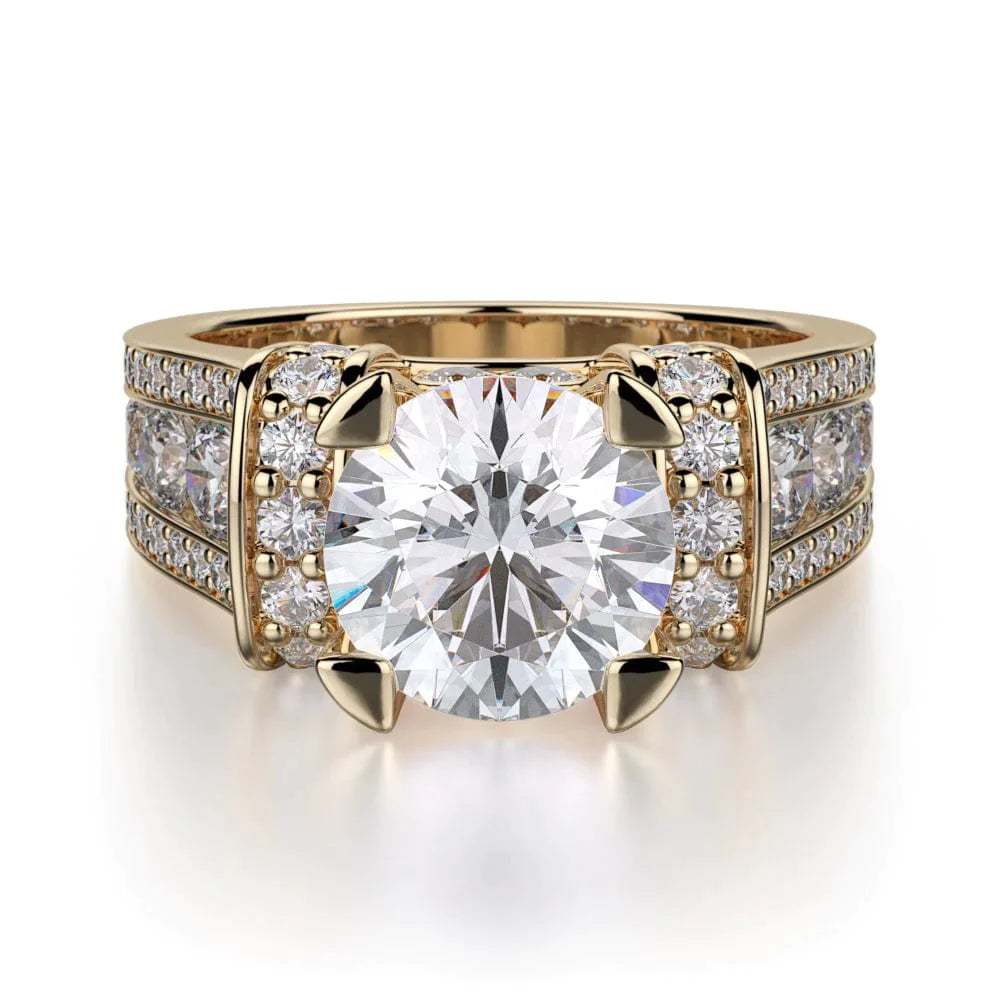 MICHAEL M Engagement Rings 18K Yellow Gold Strada R406-2 R406-2YG
