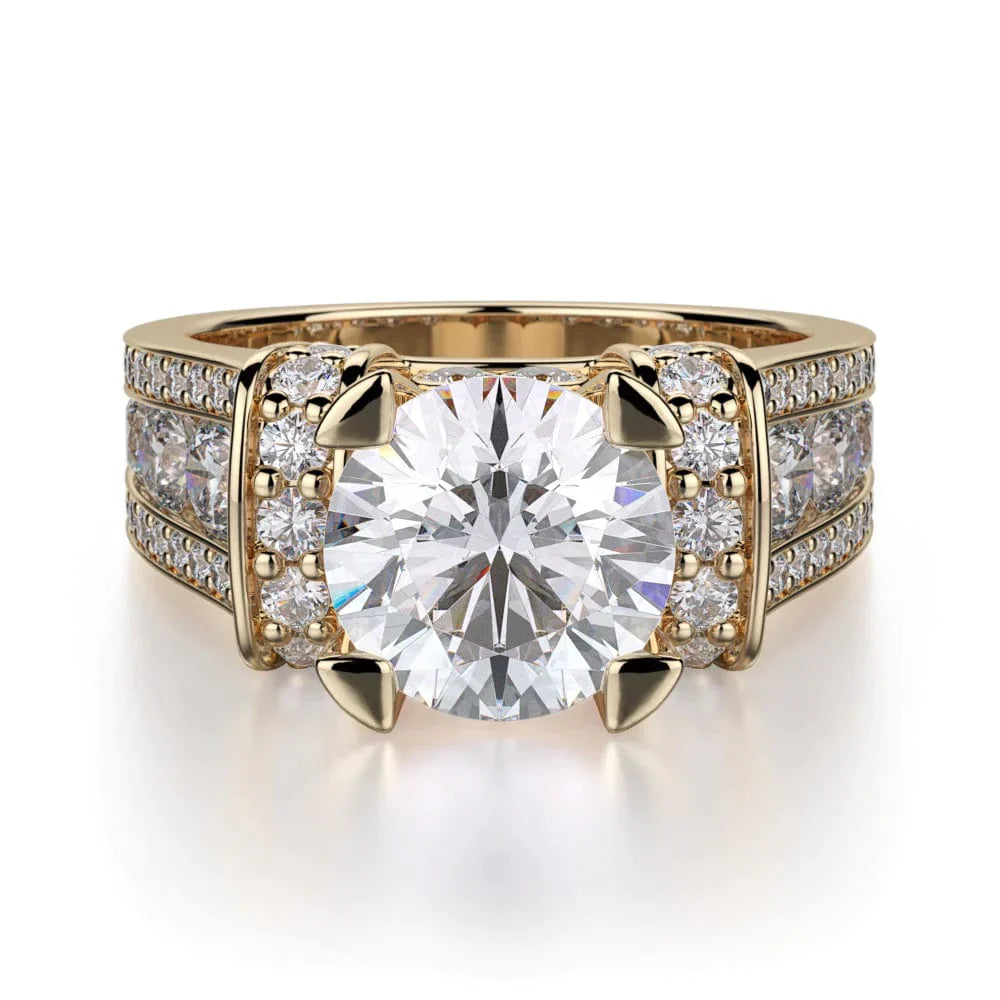 MICHAEL M Engagement Rings 18K Yellow Gold Strada R406-2 R406-2YG