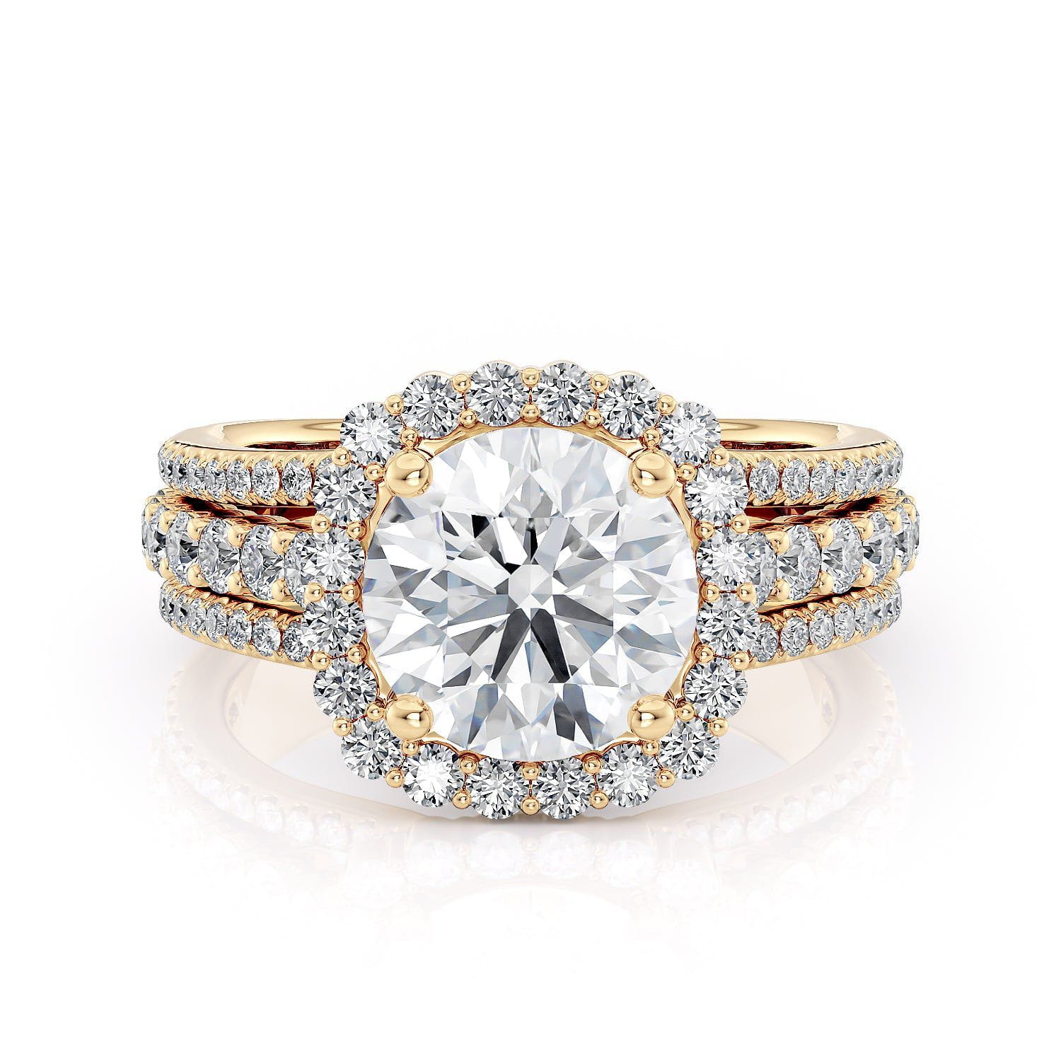 MICHAEL M Engagement Rings 18K Yellow Gold Strada R681-1.5 R681-1.5YG