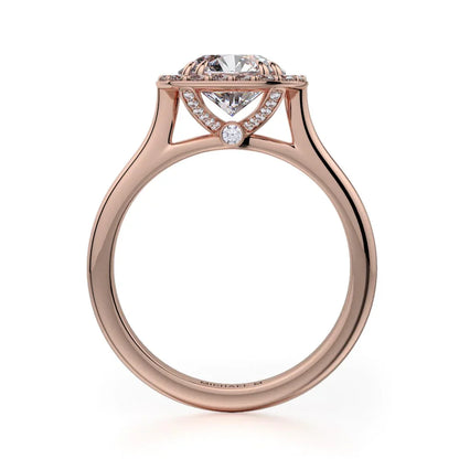 Michael M Center Stone Four Prong Round Engagement Ring
