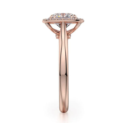 Michael M Center Stone Four Prong Round Engagement Ring