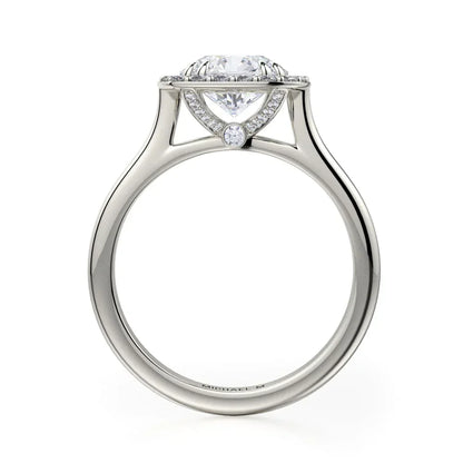 Michael M Center Stone Four Prong Round Engagement Ring