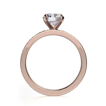Michael M Pave Round Engagement Ring